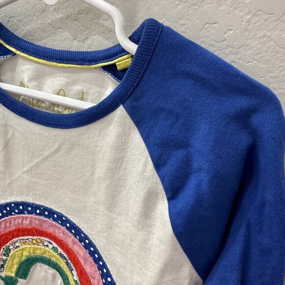 Mini Boden Appliqué Rainbow Raglan Long Sleeve Shirt - Picture 2 of 7